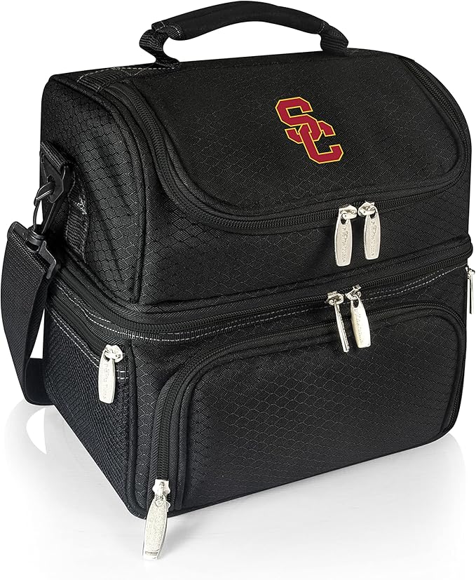 PICNIC TIME NCAA Nebraska Cornhuskers Pranzo Lunch Bag - Insulated Lunch Box with Picnic Set - Lunch Cooler Bag