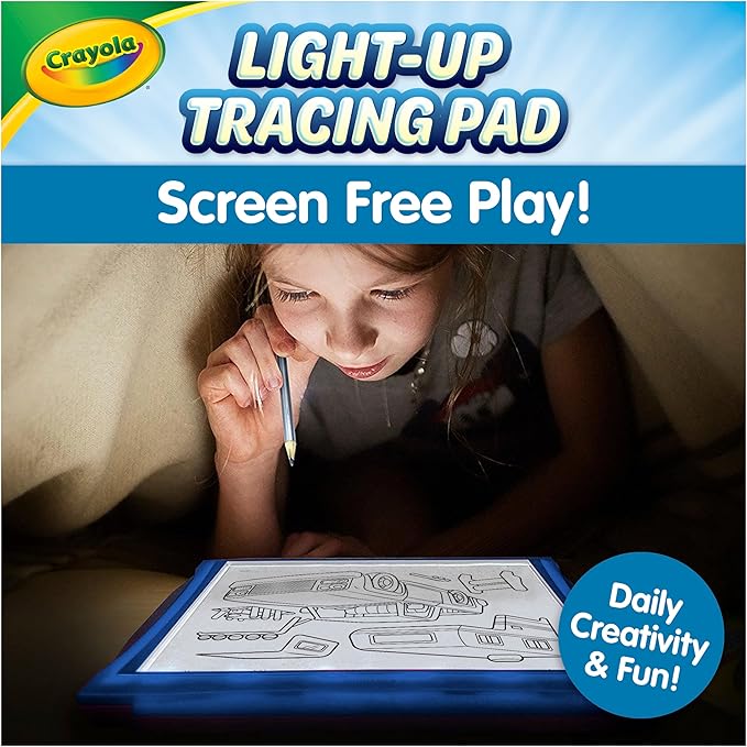 Crayola Light Up Tracing Pad - Blue, Drawing & Tracing Projector for Kids, Essential Easter Basket Stuffers & Gifts, Sketching Light Box Table, Toys for Kids, Ages 6+