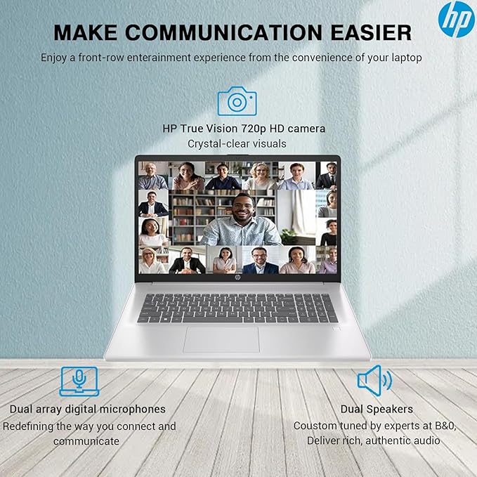 HP 17 Touchscreen Laptop Computer, 17.3” HD+ Touch Screen Laptop Notebook PC, Intel 10-Core i7, 36GB RAM 2TB SSD, Windows 11 Pro, 10 Key Backlit Keyboard, Fingerprint Reader, Wi-Fi 6