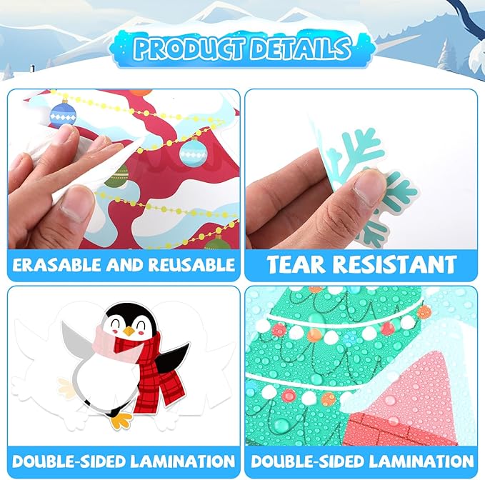 Winter Wonderland Bulletin Board Set Classroom Decorations Christmas Paper Cutouts Learning in The Winter Wonderland Bulletin Board Xmas Tree Snowmen Snowflake Cutout for School Home Decor Supplies