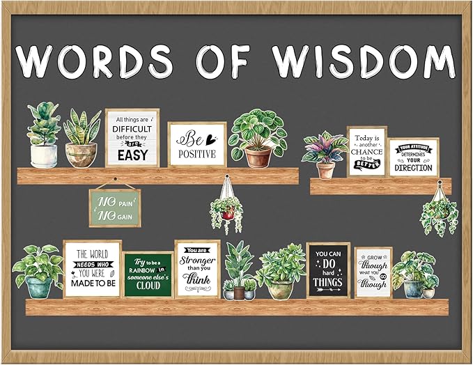 Bookshelf Bulletin Board Set, 45 Pcs Classroom Bulletin Board Decorations Inspirational Cutouts Reading Library Back to School Decorations Classroom Wall Door Decor