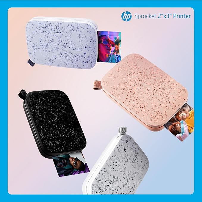 HP Sprocket Portable 2x3 Instant Photo Printer (Lilac) Print Pictures on Zink Sticky-Backed Paper from Your iOS & Android Device.