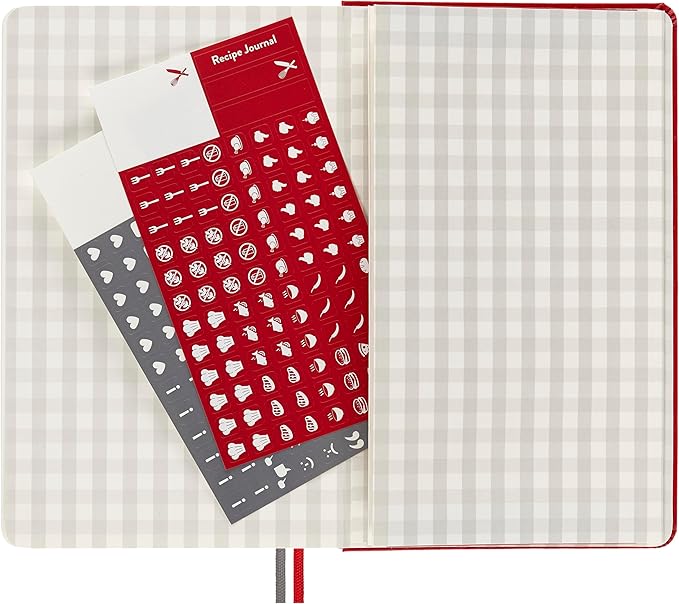 Moleskine Passion Journal, Recipe, Hard Cover, Large (5" x 8.25") Scarlet Red, 400 Pages