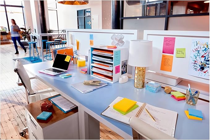 Post-it Super Sticky Notes, 3 x 3 in | Energy Boost Collection | For Organization | 24 Pads, Pack of 8