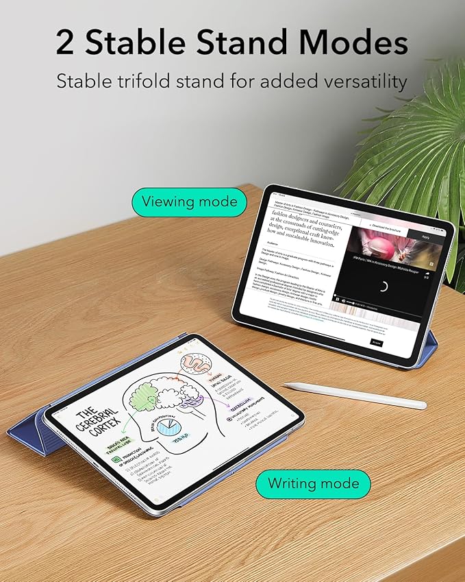 ESR for iPad Pro 13 Inch Case (M5/M4) 2025/2024, Powerful Magnetic Attachment, Slim Trifold Stand Case, Supports Pencil Pro & Pencil(USB-C), Auto Wake/Sleep, Rebound Series, Lavender