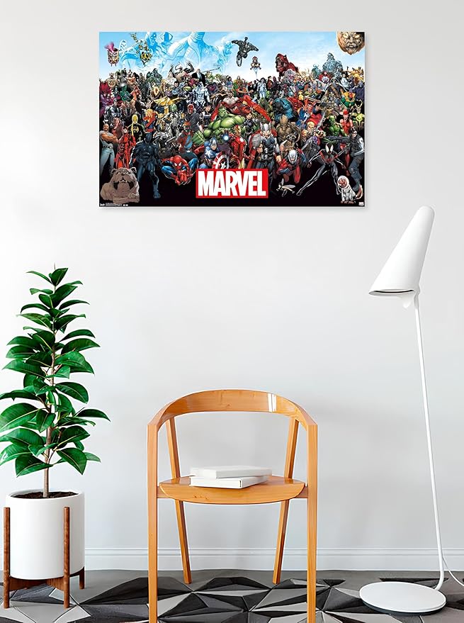 Trends International Marvel Comics The Lineup Wall Poster 22.375" x 34" for Playroom