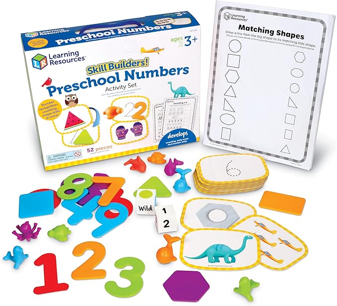 Learning Resources Skill Builders! Preschool Numbers - Back to School Supplies, Teacher Must Haves, Toddler Learning Activities, Ages 3+