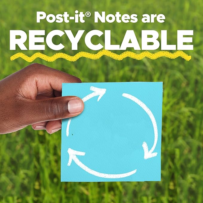 Post-it Super Sticky Notes, 5 Sticky Note Pads, 3 x 3 in., Ideal for Organization in Your Dorm, Home or Office, Single Color Packs Collection, Power Pink