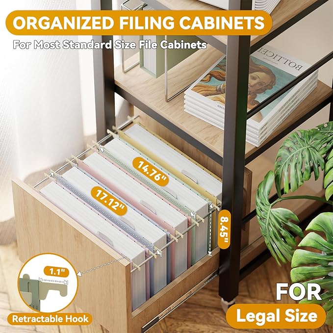 Legal Size Plastic Hanging File Folders Extra Capacity,12 Pack Sturdy Legal Hanging Folders for Filing Cabinet,Pastel Expandable Heavy Duty Hang Organizer Folder with Tabs,for Office School