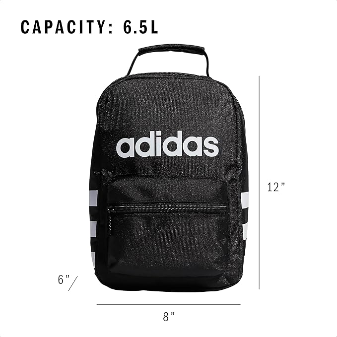 adidas Unisex Santiago Lunch Bag Cooler for Women and Men, Insulated Food Container Box with Mesh Pocket