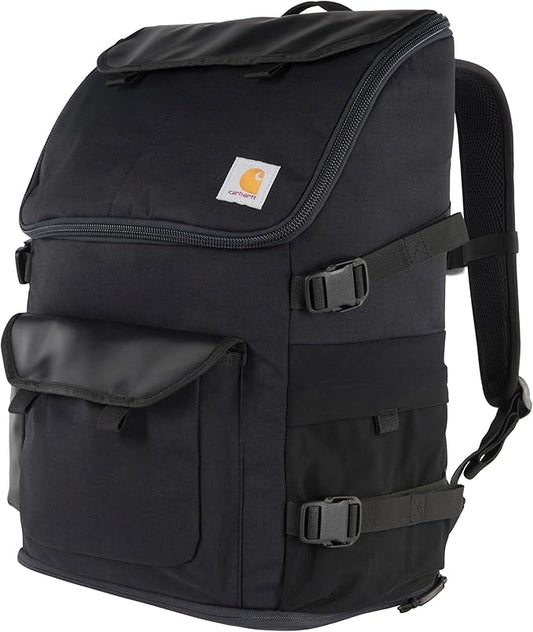 Carhartt 35L Nylon Workday Backpack, Durable Water-Resistant Pack with 15" Laptop Sleeve and Adjustable Shoulder Straps, Black