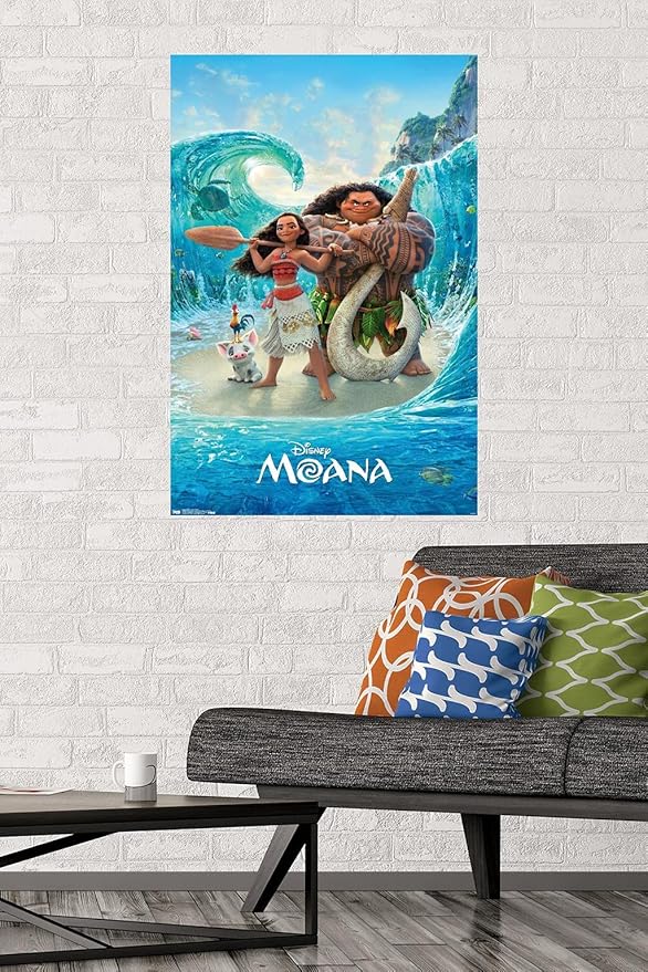 Disney Moana - Ocean Floor Wall Poster, 34L" x 22.4W", Premium Unframed Version