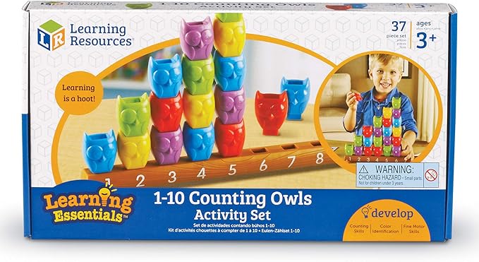 Learning Resources 1-10 Counting Owls Activity Set, Counting & Sorting Toys, Math Game, Fine Motor Toy, 25 Piece Set, Ages 3+