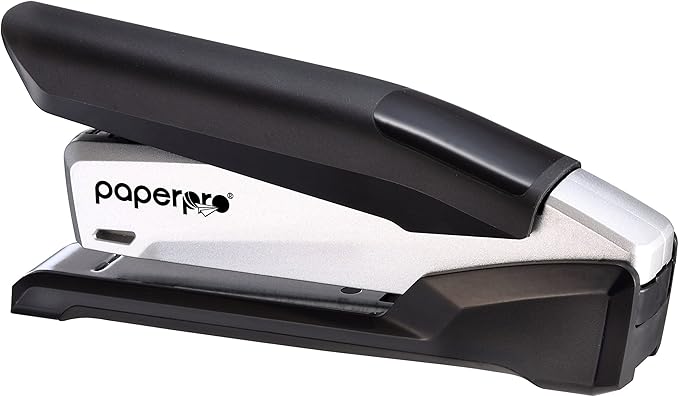 PaperPro - 1115 - inPOWER+ 28 Premium Stapler with Built-in Staple Remover, 28 Sheets, Full-Strip, Black/Silver
