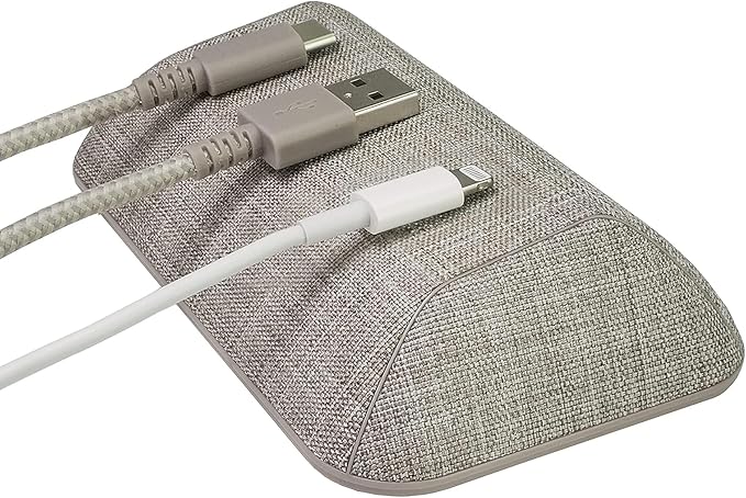 Smartish® Magnetic Cord Holder - Bigger Cable Wrangler Organizer with Magnet Clips for Charger Management on Desktop, Nightstand - Holds 6+ Cables - Lightly Toasted Beige