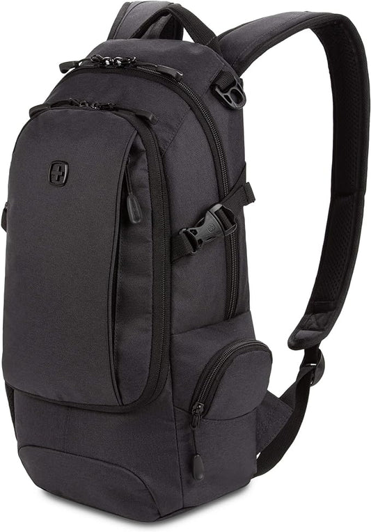 SwissGear 3598 Backpack, Narrow Daypack, Ideal for Commuting and School, Dark Grey