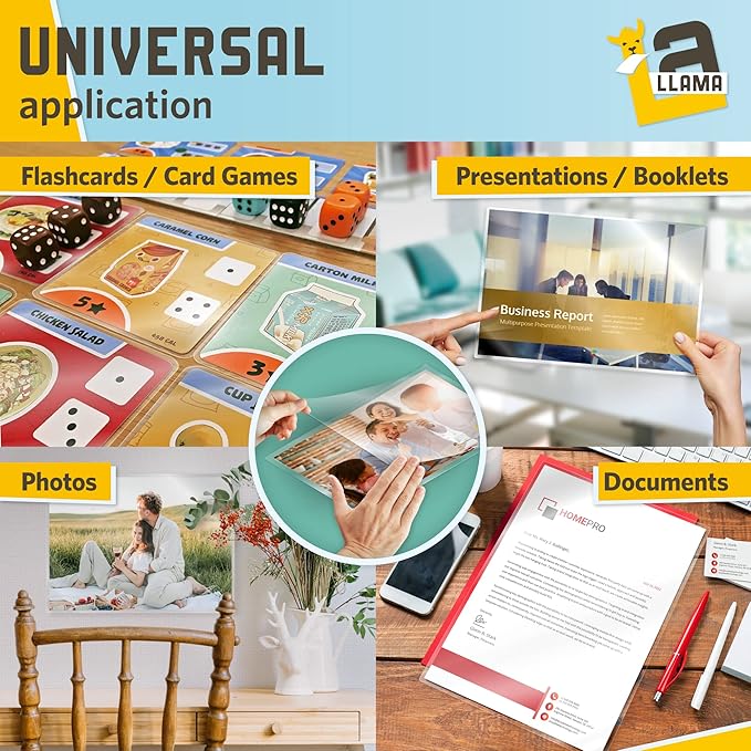 Self Adhesive Lamination Sheets, 9 x 11.5 Inches, 4 Mil Thick, Suited for Letter Size Self Seal Laminating Sheets 8.5 x 11, 20 Pack