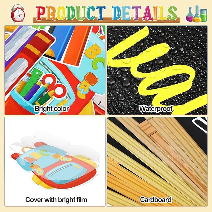 Qilery Bookshelf Bulletin Board Set Colorful Motivational Classroom Decor Reading Library Bulletin Board Set Inspirational Cutout for Back to School Classroom Decoration