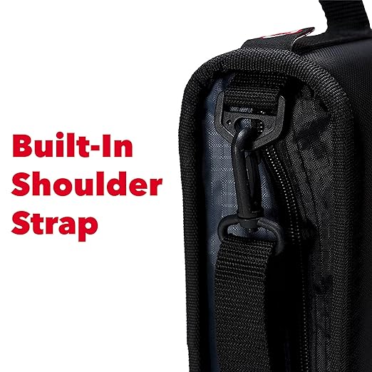 Case-it The Z Shape Zipper Binder - Two Binders in One - Double Sided 1.5 Inch D-Ring - Multiple Pockets - 500 Page Capacity - Comes with Shoulder Strap, Jet Black Z-176