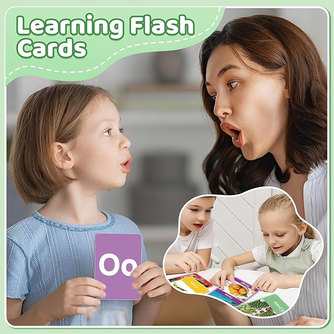100 Flash Cards for Toddlers 1-3,Flashcards Toddler Flash Cards Double Side with ABC Alphabet Number Color Shape Animal Educational Toys for Preschool Kindergarten Kid Baby Learning Cards Activities