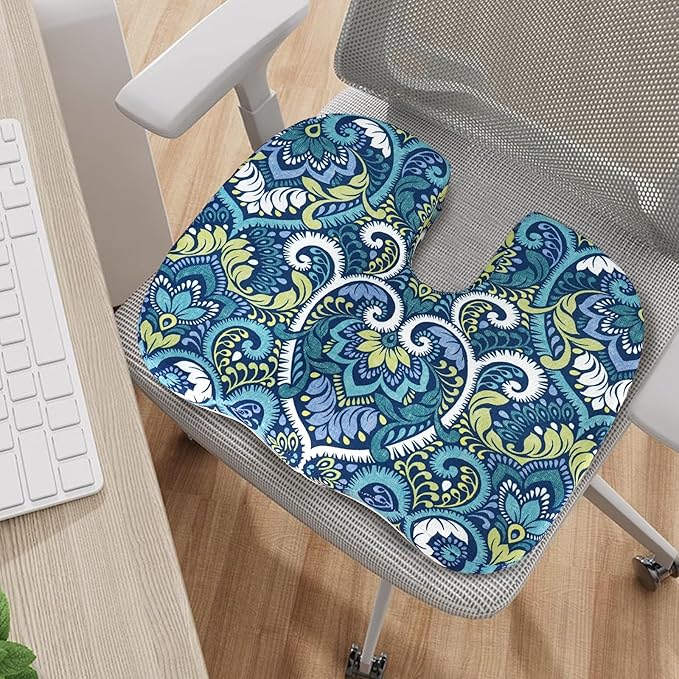 Tailbone Pain Relief Cushion, Memory Foam Seat Cushion for Pressure Relief Coccyx Cushion for Sciatica Pain Ergonomic Seat Cushion for Office Desk Chair