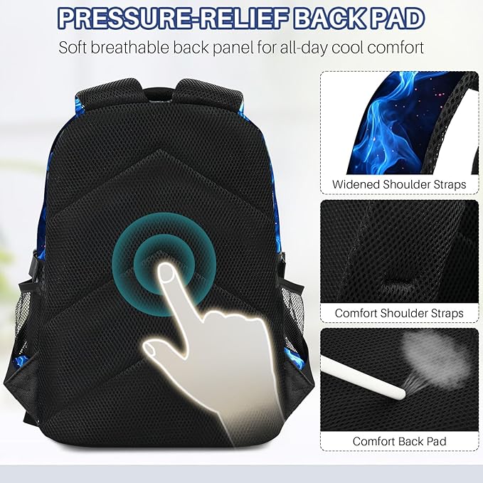 Kids Backpack for Boys - American Football Boys Backpacks for Kids Teens Elementary Middle School, 17″ Large Capacity Students Bookbag, Perfect for Travel and School
