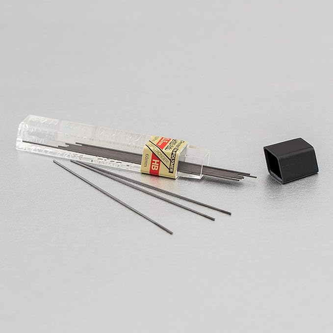 Pentel Super Hi-Polymer Lead Refill 0.5mm Fine, HB, 36 Pieces of Lead (C505BP3HB-K6)