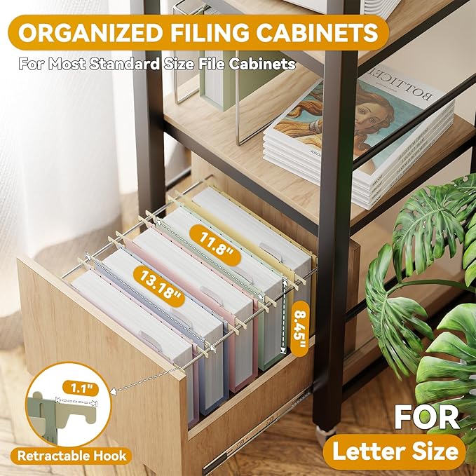 Plastic Hanging File Folders Letter Size,12 Pack Reinforced Filing Cabinet Folders with Tabs,Macaron Heavy Duty Hanging Organizer Foldrs for File Box & File Frame,Designed for Home Office