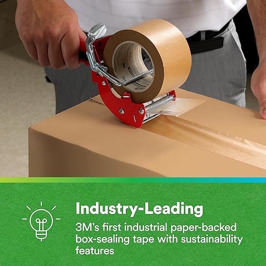 3M Scotch Performance Paper Box Sealing Tape 570,1.9" x 55 yd (48 mm x 50 m),1 Roll,Brown,Recycle-Compatible,Great for Packaging,Shipping,and Moving,(Pack of 2)