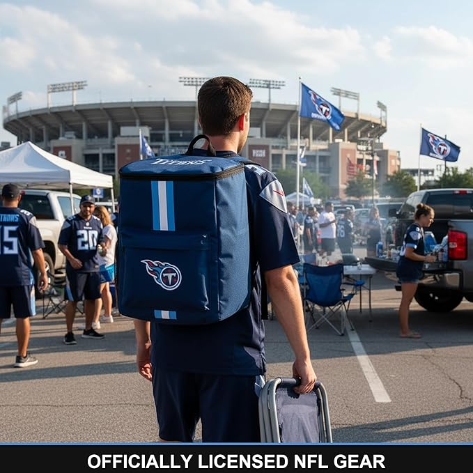 Cooler Backpack – Portable Soft Sided Ice Chest – Insulated Bag Holds 36 Cans - Football Gear – Show Your Team Spirit with Officially Licensed Fan Gear