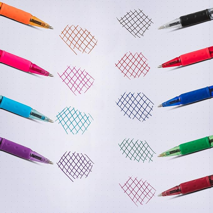Pentel R.S.V.P. Ballpoint Pen, Medium Point, Assorted Ink Colors, 8 Pack (BK91CRBP8M)