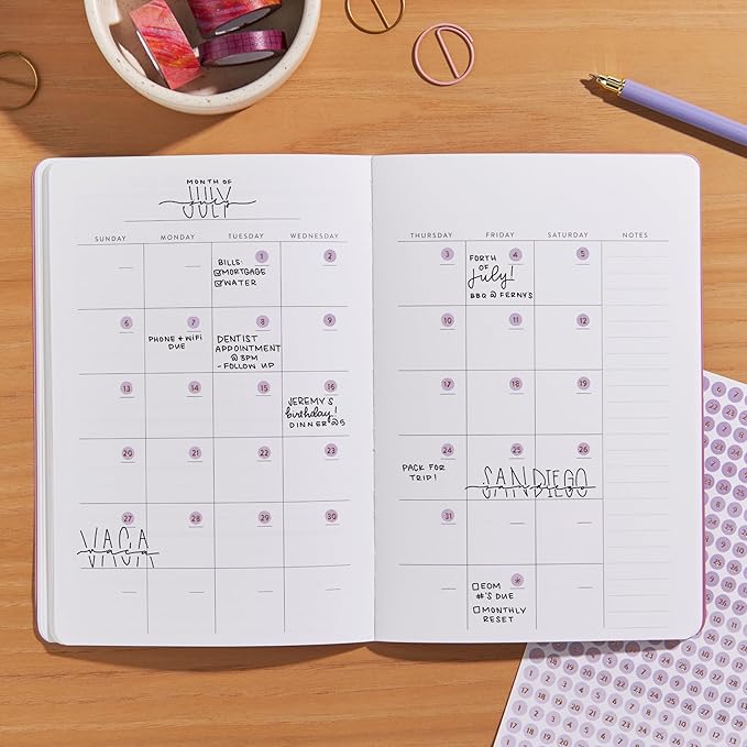 Erin Condren Year in Preview Petite Planner| Small Yearly and Monthly Goal-Setting Planner, Slim and Portable Goal Planner, Journal, and Productivity Tracker in One
