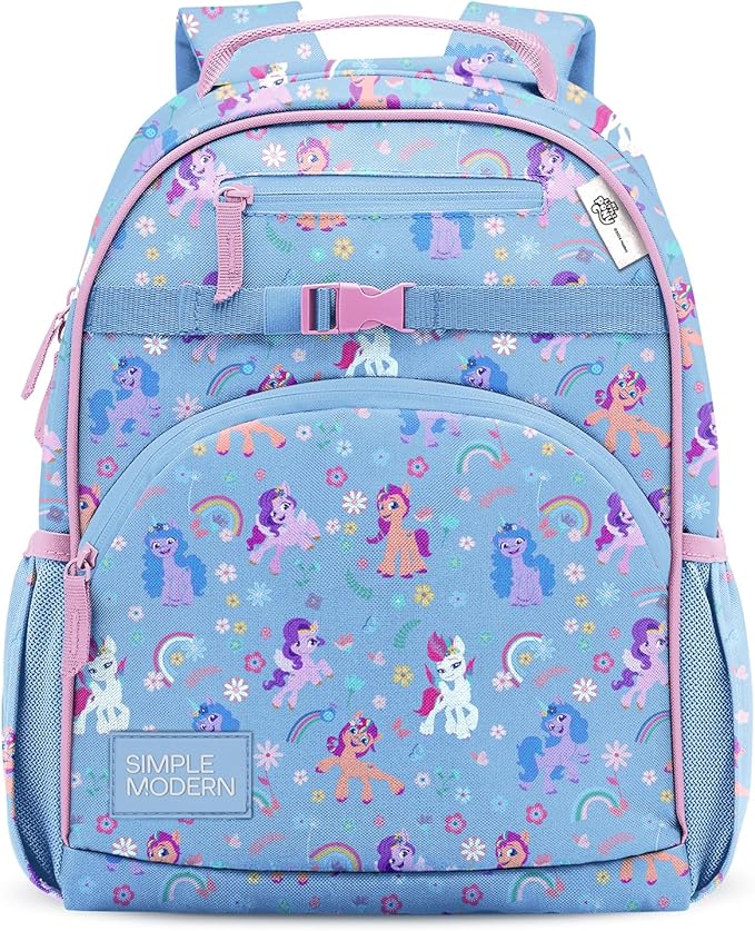 Simple Modern Medium My Little Pony Toddler Backpack for School Girls and Boys | Kindergarten Elementary Kids Backpack | Fletcher Collection | Kids - 15" tall | Garden of Rainbows