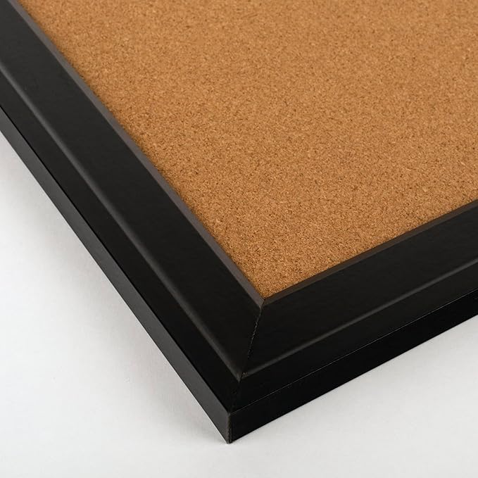 Quartet Cork Board Bulletin Board, 17" x 23", Framed Corkboard, Black Frame, Decorative Hanging Pin Board, Perfect for Office & Home Decor, Home School Message Board or Vision Board (79281)