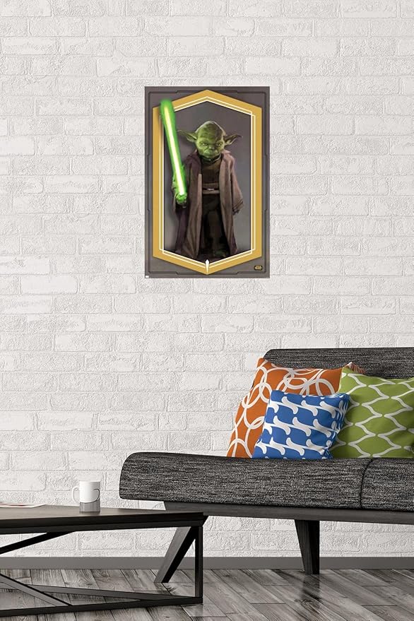 Trends International Star Wars: The High Republic - Yoda Wall Poster, 14.725" x 22.375", Premium Poster & Mount Bundle