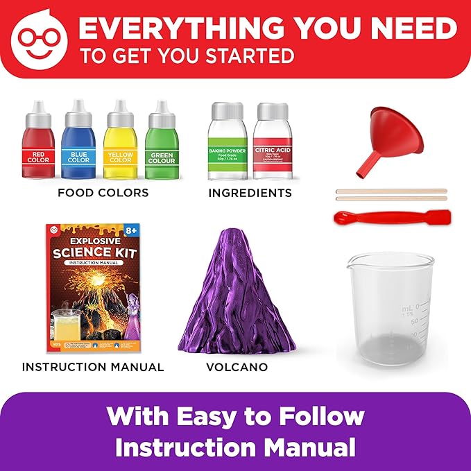 Doctor Jupiter Explosive Science Kit, Chemistry Set for Kids Ages 8-10-12-14 | Birthday Gift Ideas for Boys & Girls 8,9,10+ Years Old | STEM Toy with 10 Experiments | Learning & Educational Projects