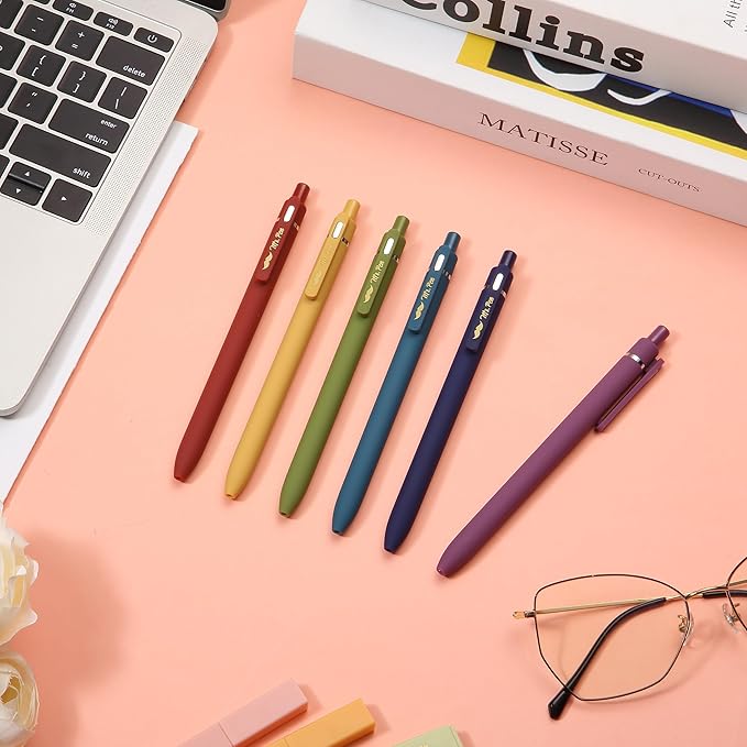Mr. Pen- Aesthetic No Bleed Highlighters & Gel Pens, 12 Pack, Colorful Bible Highlighters No Bleed, Colorful Ink Aesthetic Gel Pens