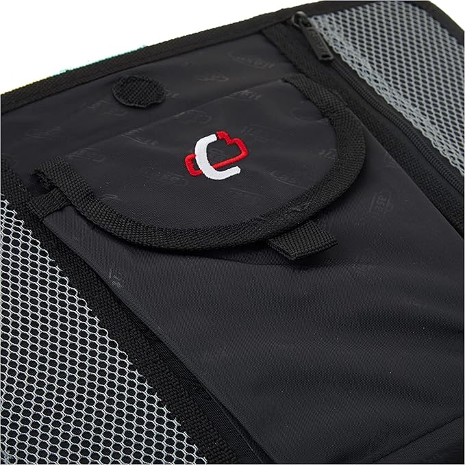 Case It 5-Tab Binder Accessory, 5-colored tabbed, 6 pocket expanding file, fits any standard 3 ring letter size binder, additional zippered mesh pockets for pen storage, ACC-21, Black