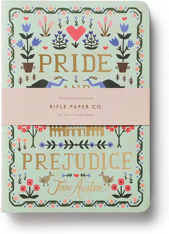 RIFLE PAPER CO. Assorted Set of 3 Jane Austen Notebooks