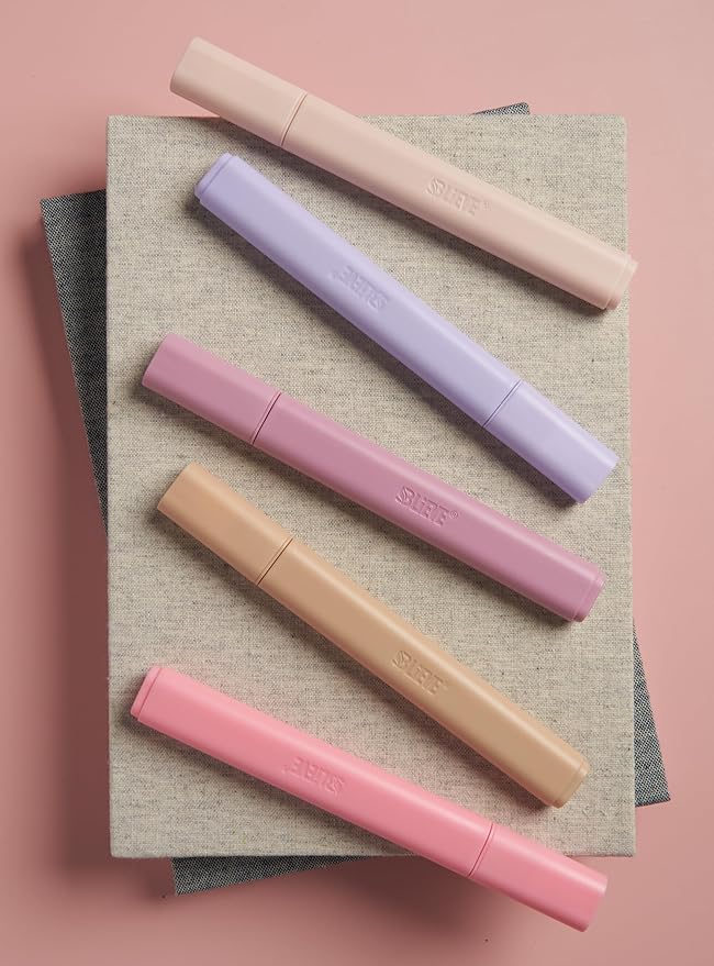 BLIEVE- Aesthetic Highlighters No Bleed Through Assorted Colors, Cute Highlighter For Journaling Office Supplies And Accessories, Bible Highlighters And Pens No Bleed Chisel Tip (MORANDI)