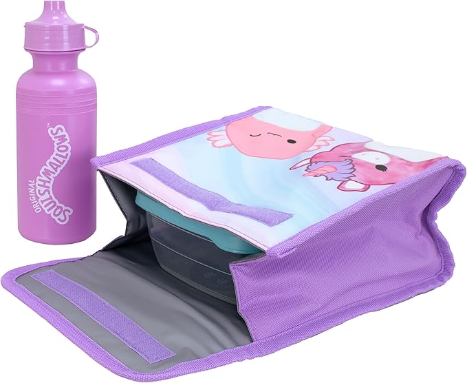 Squishmallows School Bag 4 Piece Set | Kids Backpack And Lunch Bag Set With Pencil Case And Water Bottle | Children's Backpacks | Official Merchandise, NDSM85636