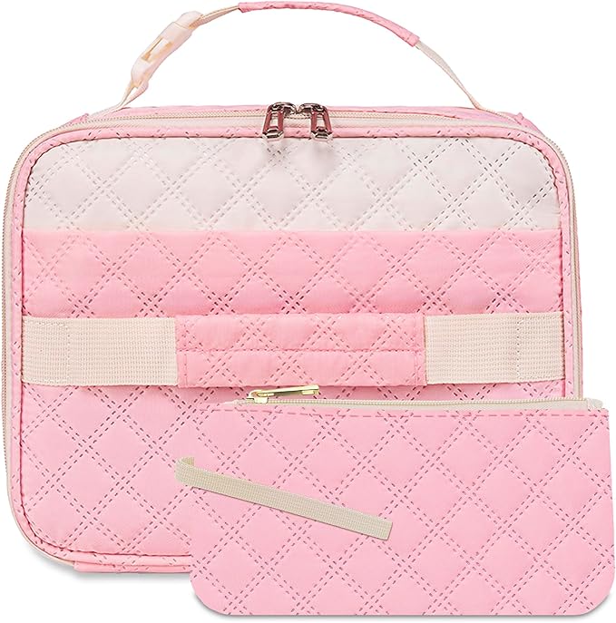 Pink Lunch Box Kids with Sandwich/Snack Bag for Girls Teens for School Insulated Lunch Bag Suitable for Bento Box Lunch Container Lonchera para niñas