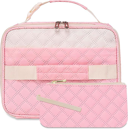 Pink Lunch Box Kids with Sandwich/Snack Bag for Girls Teens for School Insulated Lunch Bag Suitable for Bento Box Lunch Container Lonchera para niñas