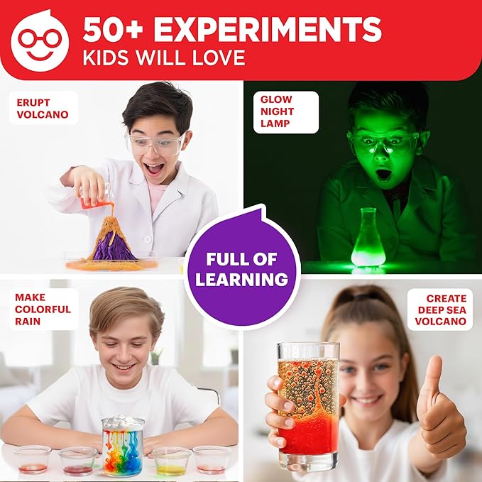 Doctor Jupiter Ultimate Science Kit, Chemistry Set for Kids Ages 8-10-12-14 | Birthday Gift Ideas for Boys & Girls 8,9,10+ Years Old | STEM Toy with 50+ Experiments | Learning & Educational Projects