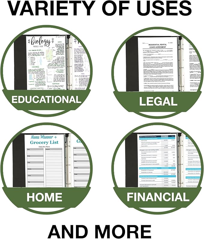 Samsill 100 Pack Legal Sheet Protectors, 8.5 x 14 Inch Document Protectors for Legal Binder, Heavyweight, Clear, Legal Size, Top Loading, Acid Free