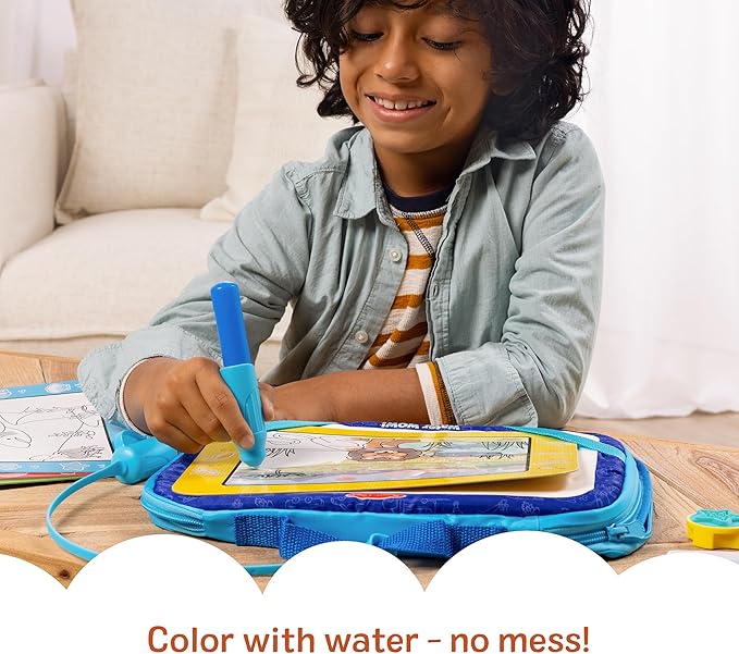 Melissa & Doug Water Wow! Take-Along Reusable Color-Reveal Drawing Set Mess-Free Multi-Activity Pad with Water PenTravel Toy for Toddlers & Kids Ages 3+