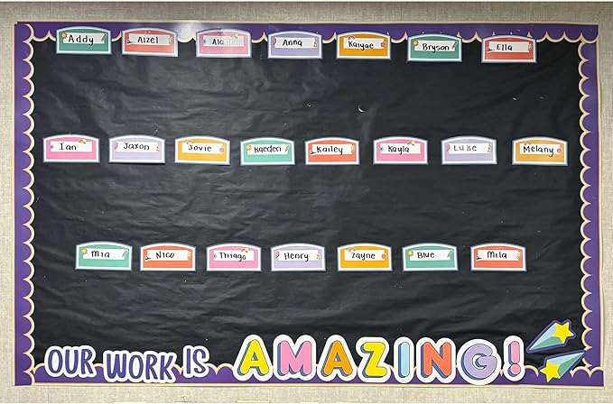 Carson Dellosa Pre-Punched We Stick Together 45-Piece Our Work is Amazing Bulletin Board Set, Student Work Display Headers, Shooting Stars, Motivational Cutouts for Bulletin Board and More