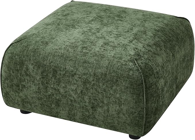 Christopher Knight Home Milio Modern Accent Chair with Ottoman Foot Rest, Wooden Frame Club Chair and Ottoman, Comfy Living Room Lounge Chair with Coffee Table, Single Sofa and Footstools, Green