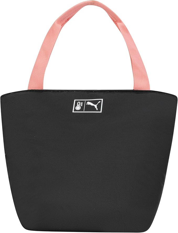 PUMA Unisex Kid's Adventure Lunch Tote, Black/Rose Gold, Small