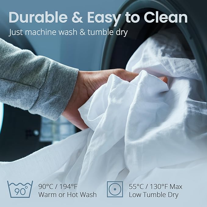 SafeRest Waterproof Full Size Mattress Protector - Fitted with Stretchable Pockets - Machine Washable Cotton Blend Mattress Cover for Bed